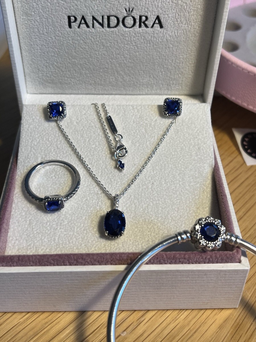 Pandora Sparkle Halo Statement Necklace, Earring, Bangle And Ring