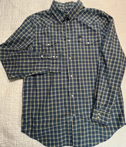 Polo Ralph Lauren Western Shirt Youth Boys 18-20 Pearl Snap Long Sleeve Plaid - Picture 2 of 8