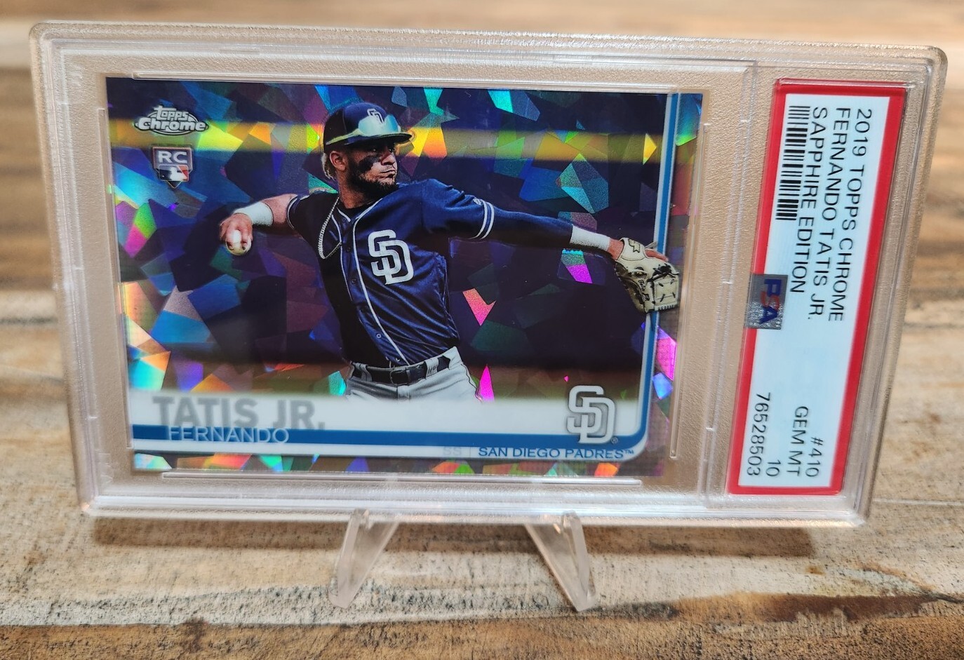 2019 Topps Chrome Sapphire Edition Fernando Tatis Jr Rookie RC 410 PSA 10 Padres