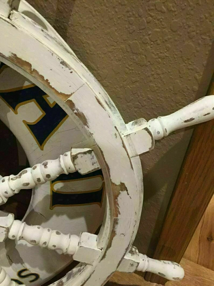 36 «Старинный латунный морской пиратский большой корабль руль деревянный декоративный стиль - Изображение 4 из 4