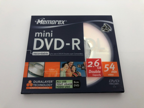 Memorex Mini DVD-R DL MINUS R 8cm f Double Layer Camcorder Videokamera 2,6GB 54m - Afbeelding 1 van 2