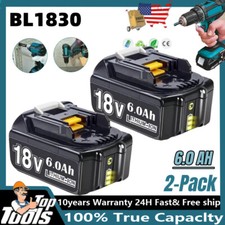 2PCS 6.0Ah 18V For Makita LXT Lithium-Ion BL1830 BL1850 BL1860 Tool Battery US