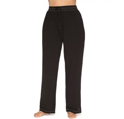 Plus Size Cuddl Duds Essentials Pajama Pants Black Size 1X
