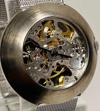 40mm | Skeleton Mechanical | Silvertn Adjustable Steel Strap| LE CHAT Mens Watch