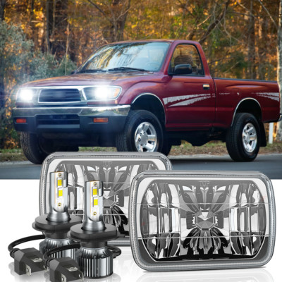 Pair Fit Toyota Tacoma 1995 1996 1997 5X7'' 7x6'' Inch LED Headlights HI/LO Beam