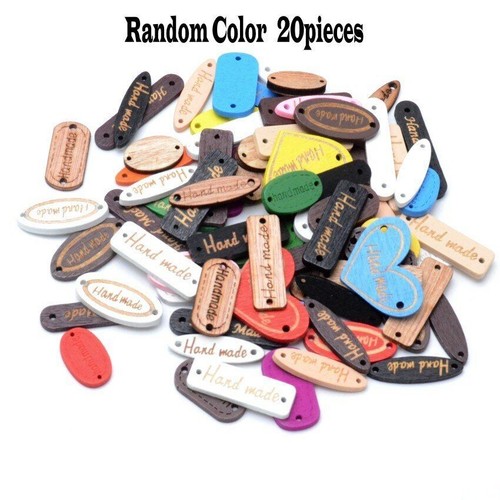 Hand Made Painted Wood Buttons 2 Holes Sewing Connector Tags Crafts Accessories - Picture 31 of 37