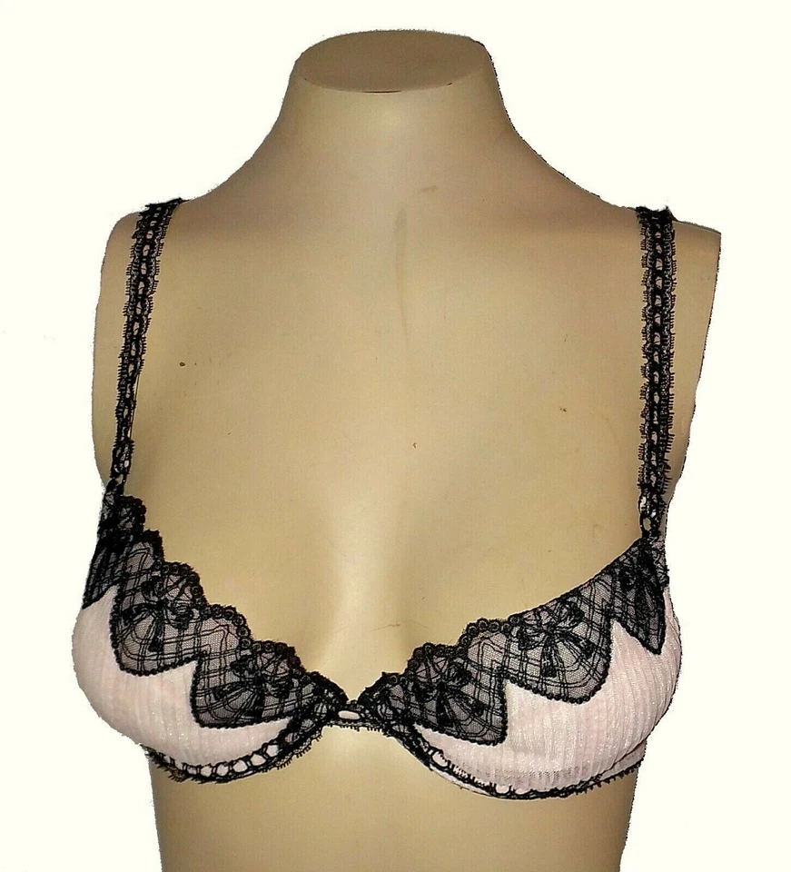 Sujetador Jezebel LuLu Push Up Extraíble-Acolchado Algodón-Forrado Rosa-Negro 14271 32B Foto 4 de 4