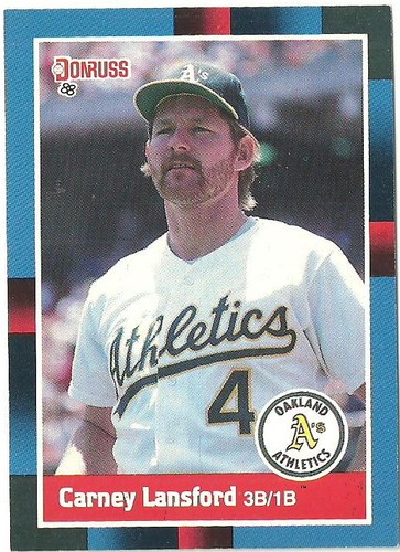 CARNEY LANSFORD OAKLAND ATHLETICS #178 - DONRUSS NM-MT 1988 - 第 1/2 張圖片