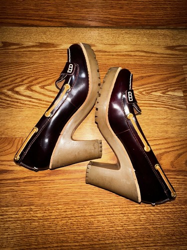 Sperry Top-Sider Women Size 6M Burgundy Patent Leather Heels - Picture 6 of 8