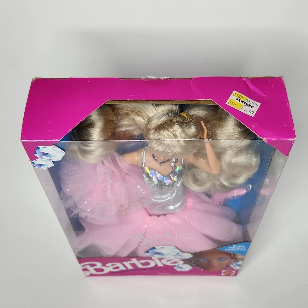 VINTAGE 1991 SPARKLE EYES PRETTIEST EVER BARBIE # 2482 MATTEL