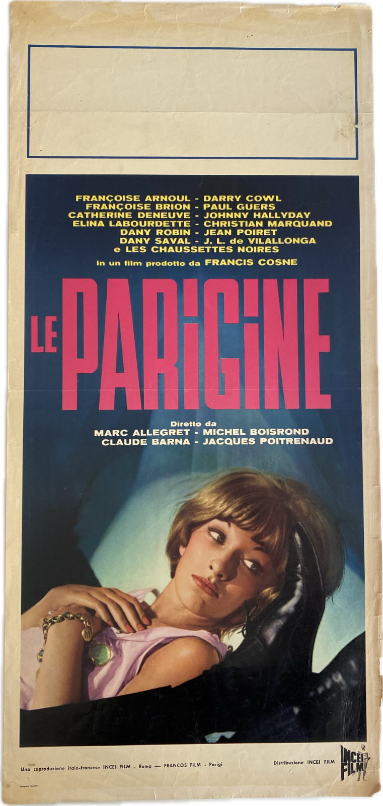 Locandina originale film Le parigine (1962) - Regia di Claude Barma, Jacques Poitrenaud, Marc Allégret, Michel Boisrond