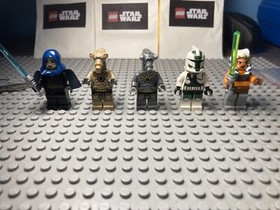 LEGO STAR WARS BATTLE OF GEONOSIS CLONE WARS WITH AHSOKA-FIGURES FROM 9491/75089