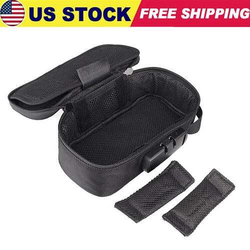 Smell Proof Stash Bag Carbon Lined stash Bag Lock Discreet Secure Rolling Box - Picture 3 of 12