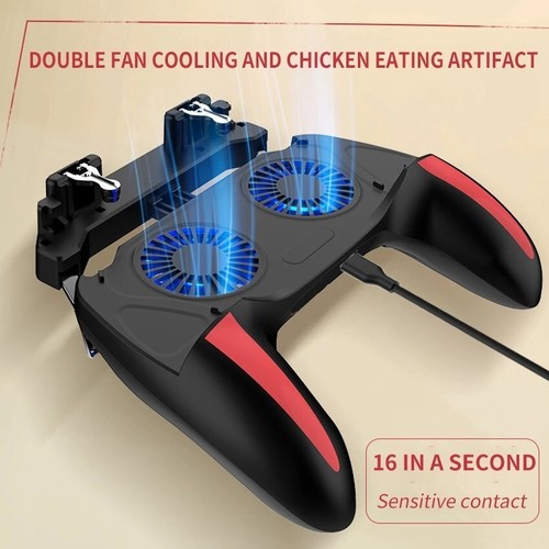 3In1 Phone Cooler Gamepad Controller Radiator Handle Cooling Fan Gaming 5000mAh - Photo 7 sur 12
