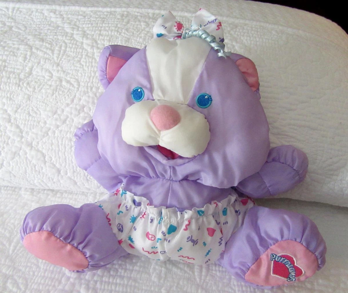 Vintage 1999 Fisher Price PUFFALUMP Care for Me Plush Purple
