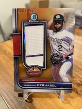 2023 Bowman Chrome Baseball Warming Bernabel Rookie Game Worn Patch #/150 🔥📈