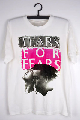 Rare Tears For Fears Band Short Sleeve White All Size T-Shirt AC1098