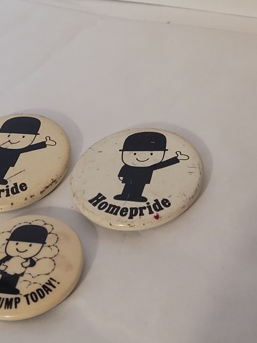 3x Vintage 1970's Flour Spillers Fred Promotional Pin Badges - Picture 4 of 8