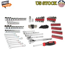 144-Piece Mechanics Tool Set Color-Coded Sockets ANSI Compliant Chrome Finish US