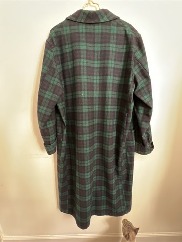 Vintage Pendleton Blackwatch Tartan Robe Mens Large Plaid Virgin Wool USA READ - Picture 2 of 10