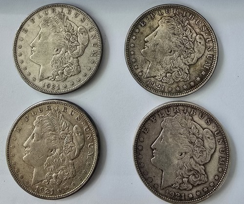 4 E Pluribus Unum 1921 Silver One Dollar US Coins