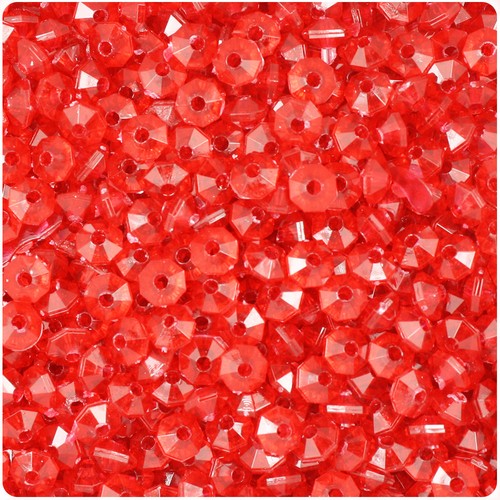 BeadTin Transparent 6mm Faceted Rondelle Plastic Craft Beads (1350pcs) - Picture 43 of 53