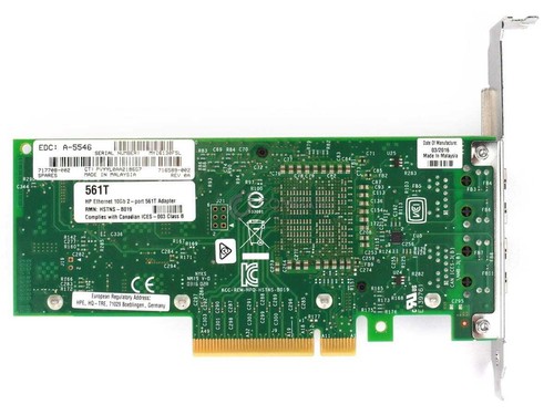 717708-002 HP 561T 2-PORT 10GB SFP+ NETWORK ADAPTER FOR HP PROLIANT DL580 G8 - Bild 3 von 7