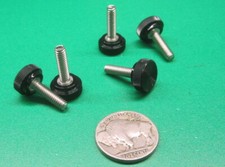 Plastic Black Stainless Thumb Screw, 1/2" Head Dia. x 8-32 x 5/8" Length, 25 Pc