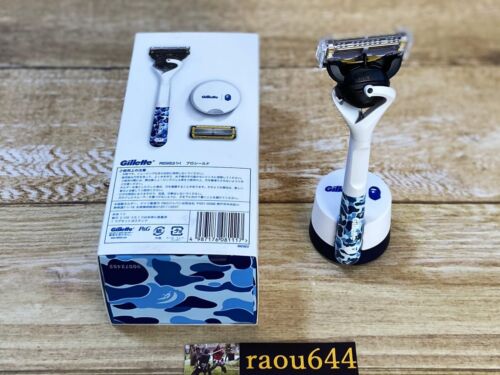 Juego de navajas de afeitar A BATHING APE Gillette Pro Shield edición limitada colaboración JAPÓN - Imagen 14 de 24