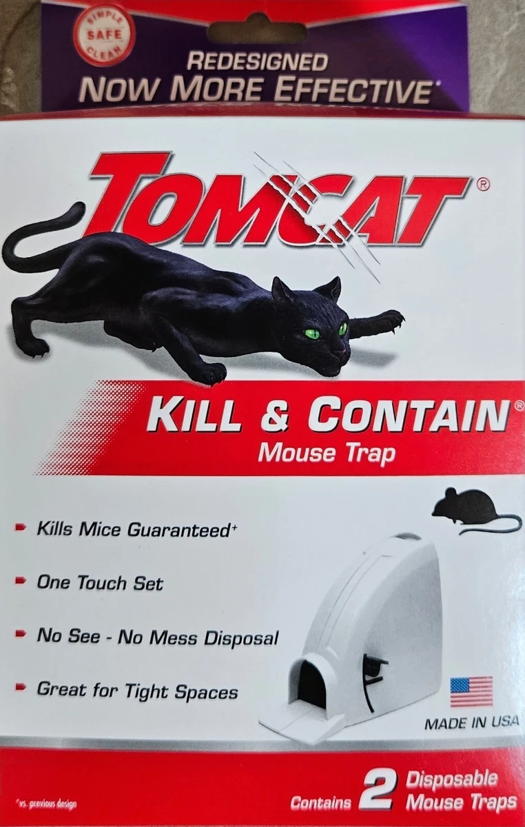 Tomcat Mouse Trap 2 Pack—Kill And Contain Disposable No SEE No