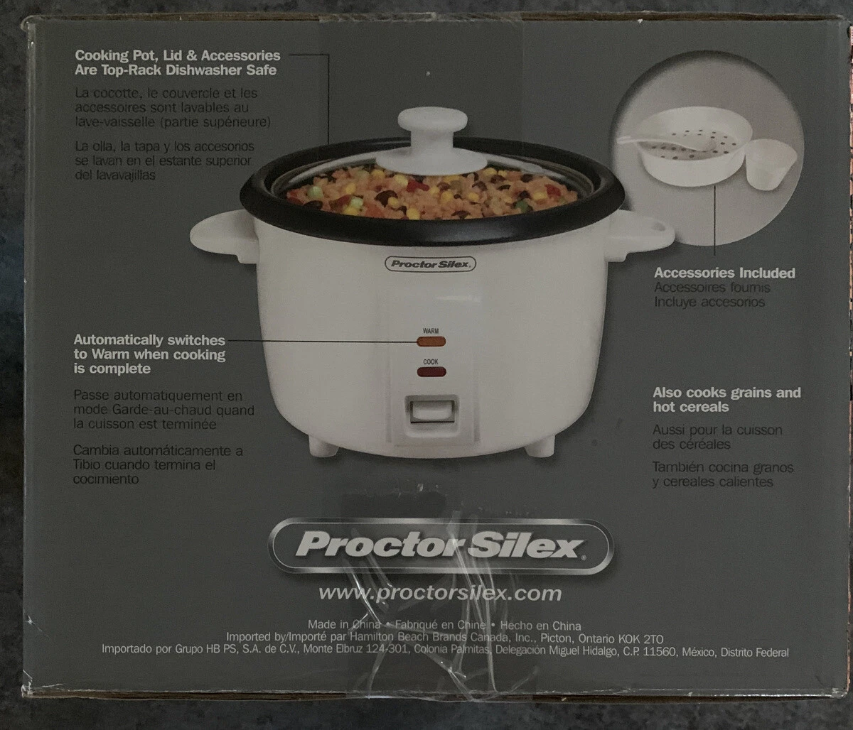 Proctor Silex White 8 Cup Rice Cooker