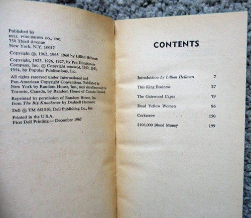 THE CONTINENTAL OP (1967) Dashiell Hammett - DELL #1468 1st Printing Paperback - Picture 3 of 4
