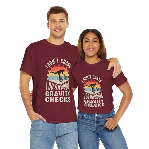 Radfahren Fahrrad Unisex Heavy Cotton Tee T-Shirt "Gravity Checks" - Bild 117 von 118