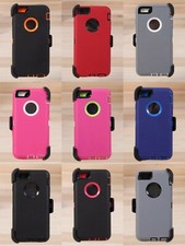 iPhone 6 iPhone 6s 4.7" Defender Shockproof Hard Shell Case w/Holster Belt Clip