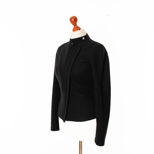 Ladies MARC CAIN black 90% virgin wool 10% cashmere jacket size N2 / 36 12840 - Picture 3 of 8