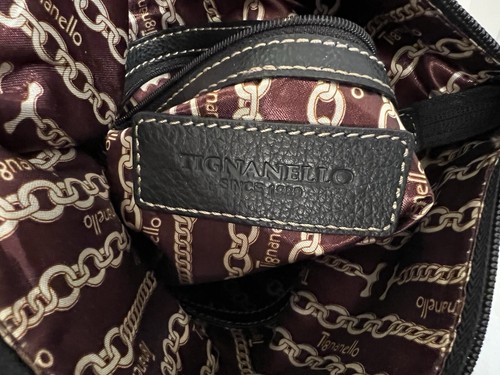 Tignanello Black Leather Organizer Fold Over Crossbody Shoulder Bag Purse in EUC - Picture 18 of 19