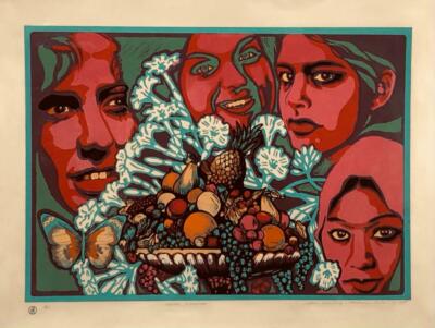 RAUL MARTINEZ Cuban Artist Hand-signed Original Limited Edition Serigraph n2