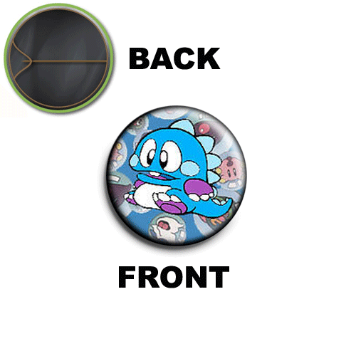PIN SPILLA 2,5 CM 25 MM Bubble Bobble player 2 - Foto 1 di 1