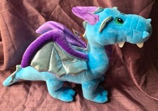 Aurora World Plush - Sparkle Tales - INDIGO the Blue Dragon 12 inch - New