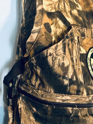 Vintage Mossy Oak NWTF Turkey Vest Mens Medium Shadow Leaf Camo - Picture 6 of 19