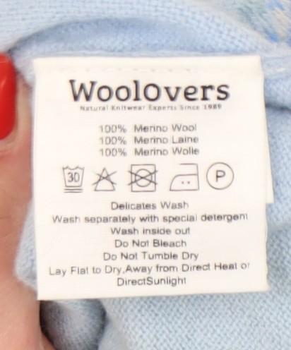 Woolovers Damen Pullover Pulli blau Merinowolle, Größe L - Bild 4 von 12
