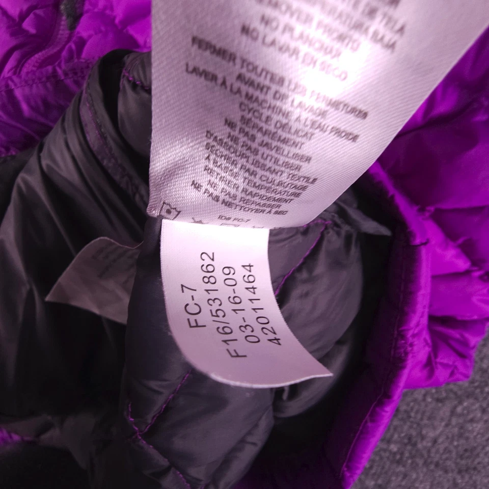 Free Country Down Puffer Jacket Women's Purple Lightweight Quilted Coat Large - Image 4 of 4