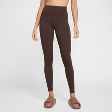 NEW NWT NIKE One High Waisted 7/8 Leggings in Brown Size S