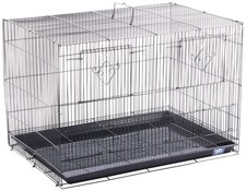 Prevue Hendryx SPF063 Black Divided Flight Cage for Finches Small Birds