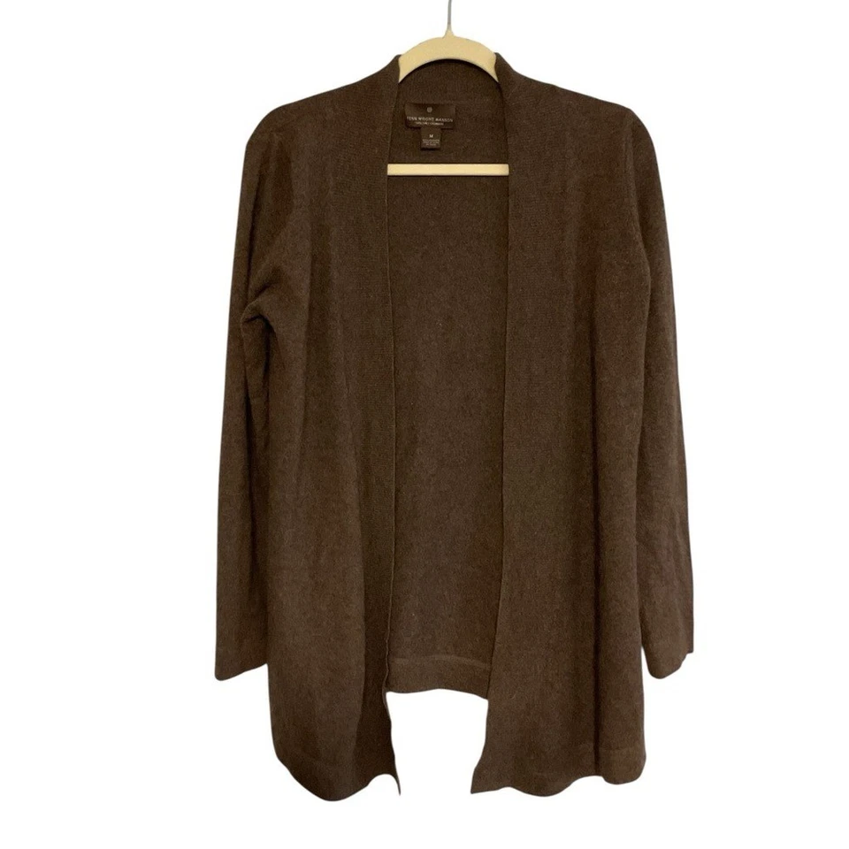 Cárdigan Fenn Wright Manson cachemir 2 capas marrón chocolate talla M Foto 4 de 4