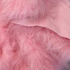 LANGFLORIGER lustiger Kunstfellstoff - PINK
