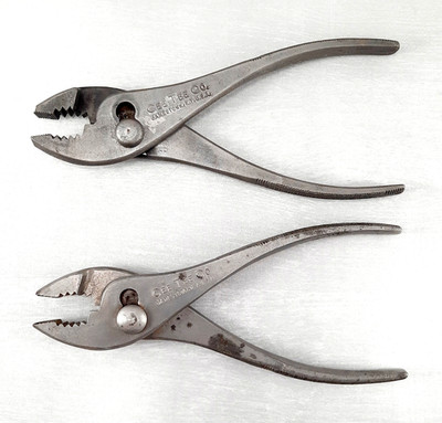 Lot 0f 2 Vintage Cee Tee Co. 6 1/2'' Slip Joint Pliers Jamestown, NY