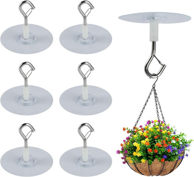 6 Pcs Self Adhesive Ceiling Hooks Heavy Duty, No Drill Ceiling Hooks for Hanging