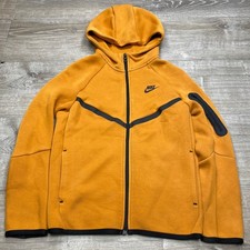 Nike Tech Fleece Hoodie Kids Large Orange Full Zip Jacket Sportswear Activewear