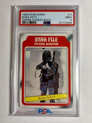 1980 Star Wars Empire Strikes Back #11 Boba Fett Star Files Rookie Card PSA 9 